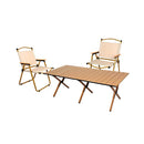 Folding Camping Table Chair Set Black And Oak