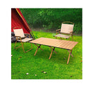 Folding Camping Table Chair Set Black And Oak