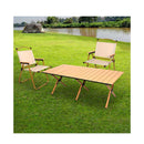 Folding Camping Table Chair Set Black And Oak