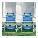 2 Pack Folding Backpack 5 Position Beach Chair With Pillow For Outdoor