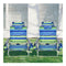 2 Pack Folding Backpack 5 Position Beach Chair With Pillow For Outdoor