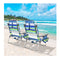 2 Pack Folding Backpack 5 Position Beach Chair With Pillow For Outdoor