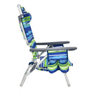 2 Pack Folding Backpack 5 Position Beach Chair With Pillow For Outdoor