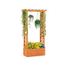 Freestanding Wood Raised Garden Bed Planter Box With Trellis