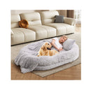 Washable Fluffy Faux Fur Nap Bed Fits Pets And People Adults Doze Off