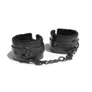 Sex And Mischief Shadow Fur Handcuffs Black Comfortable Restraints