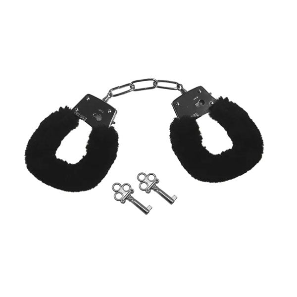Sex And Mischief Furry Handcuffs Black Restraints