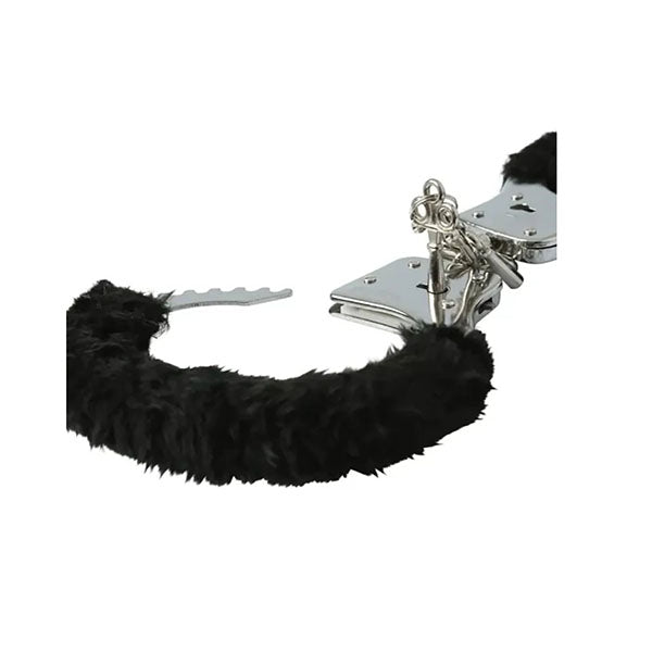 Sex And Mischief Furry Handcuffs Black Restraints