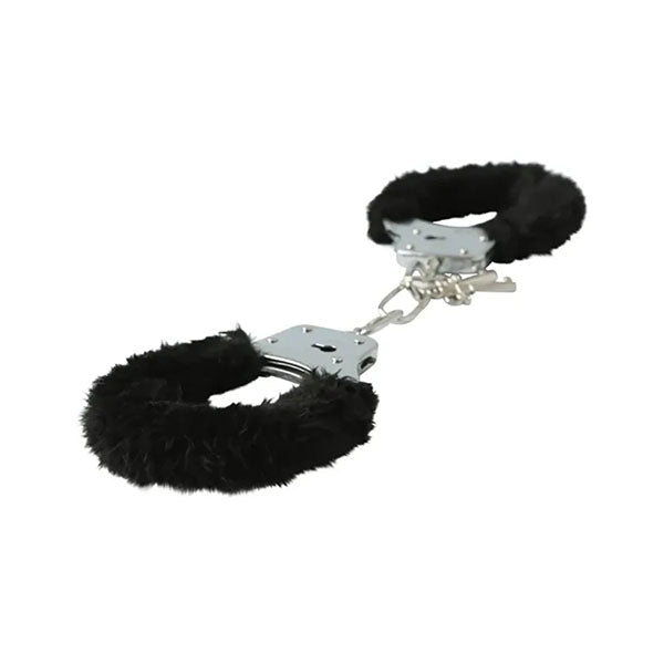 Sex And Mischief Furry Handcuffs Black Restraints