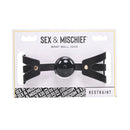 Sex And Mischief Brat Ball Gag Black Rose Gold Mouth Restraint
