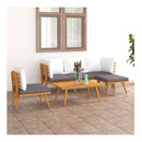 6 Piece Garden Lounge Set With Cushions Solid Wood Acacia