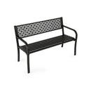 Bench Garden Bench With Crisscross Backrest