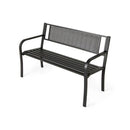 Bench Garden Bench With Patterned Backrest