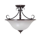 Gaston Semiflush Bronze Traditional Frost Pendant
