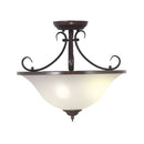 Gaston Semiflush Bronze Traditional Frost Pendant