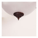 Gaston 3 Lights Single Bronze Traditional Frost Pendant