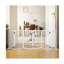 Wooden Pet Gate Dog Fence Safety White 10 Pack