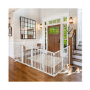 Wooden Pet Gate Dog Fence Safety White 10 Pack