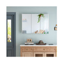 Frameless Bathroom Wall Mounted Mirror Cabinet With Doors And Shelves