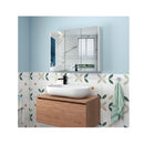 Frameless Bathroom Wall Mounted Mirror Cabinet With Doors And Shelves