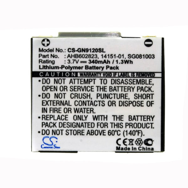 Cameron Sino Cs Gn9120Sl 340Mah Battery For Gn Netcom 9120 Headset