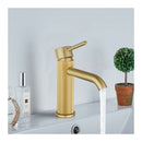 Bathroom Basin Flick Mixer Tap Vanity Counter Top Solid Brass
