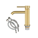 Bathroom Basin Flick Mixer Tap Vanity Counter Top Solid Brass