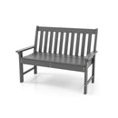 Outdoor All Weather  Patio Bench With High Backrest For 2 Person