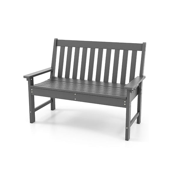 Outdoor All Weather Patio Bench With High Backrest For 2 Person ...