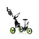 Golf Push Pull Cart Lightweight 3 Wheels Golf Push Cart Green