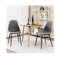 Dining Chairs Set Of 2 With Black Metal Legs