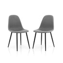 Dining Chairs Set Of 2 With Black Metal Legs