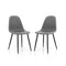 Dining Chairs Set Of 2 With Black Metal Legs