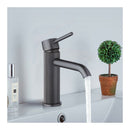 Bathroom Basin Flick Mixer Tap Vanity Counter Top Solid Brass