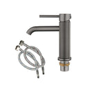 Bathroom Basin Flick Mixer Tap Vanity Counter Top Solid Brass