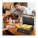 3 In 1 Indoor Grill With Nonstick Grill Plates And Removable Drip Tray