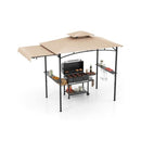Grill Gazebo With Side Awning With 2 Side Shelves