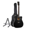 41 Inch Electric Acoustic Guitar Wooden Classical Full Size Capo Black