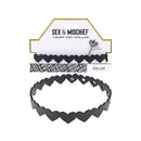 Sex And Mischief Heart Day Collar Black Collar