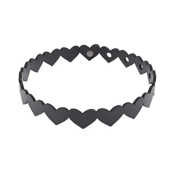 Sex And Mischief Heart Day Collar Black Collar