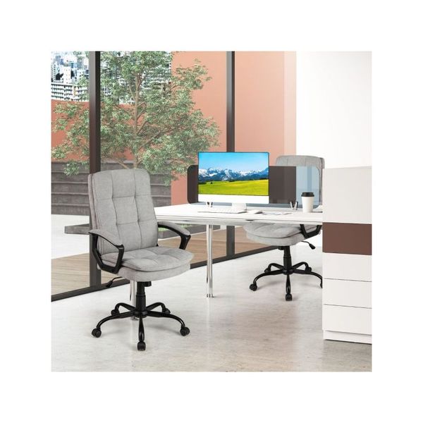 Height Adjustable Chair With Rocking Function And Armrest