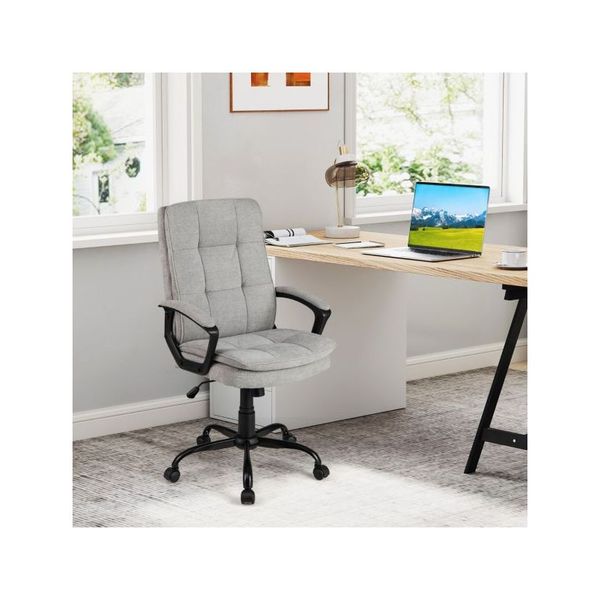 Height Adjustable Chair With Rocking Function And Armrest