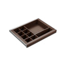B Series Pull Out Tray Multiple Sections Natural Finish