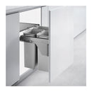Optum 56L Triple Slide Out Waste Bin Soft Close 600Mm Side Mounted