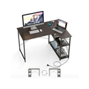 Computer Desk With Reversible Adjustable Storage Shelves