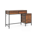 Computer Desk With 5 Drawers And Side File Cabinet