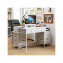 Computer Desk With 5 Drawers And Side File Cabinet