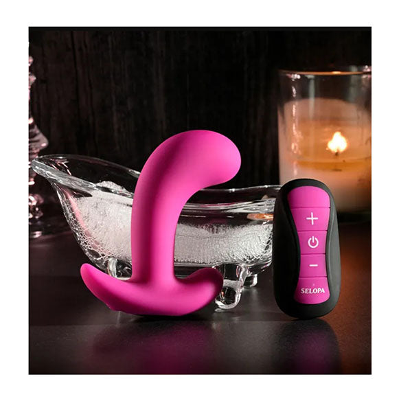 Selopa Hooking Up Pink Rechargeable Vibrator With Wireless Remote