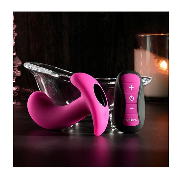 Selopa Hooking Up Pink Rechargeable Vibrator With Wireless Remote
