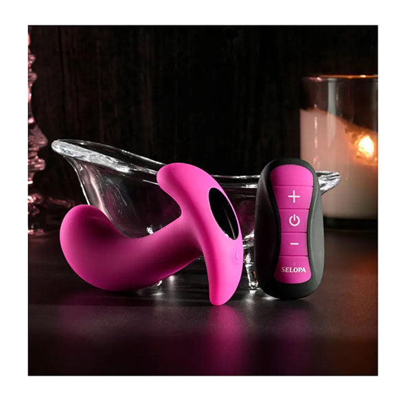 Selopa Hooking Up Pink Rechargeable Vibrator With Wireless Remote